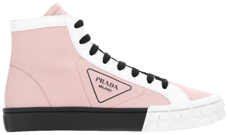Prada Gabardine Wheel High Pink White