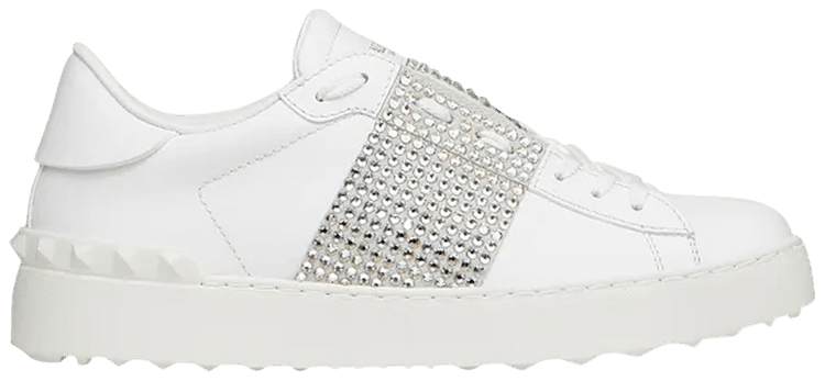 【VALENTINO】 CRYSTAL DETAIL OPEN TRAINERS Buy Valentino Wmns Open Sneaker 'White Crystals' - WW2S0781