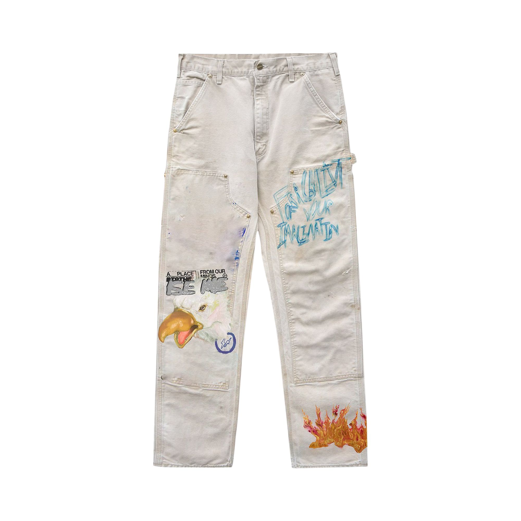 Cactus Jack by Travis Scott For Fragment Painters Imagination Pant 'White' | Men's Size 32