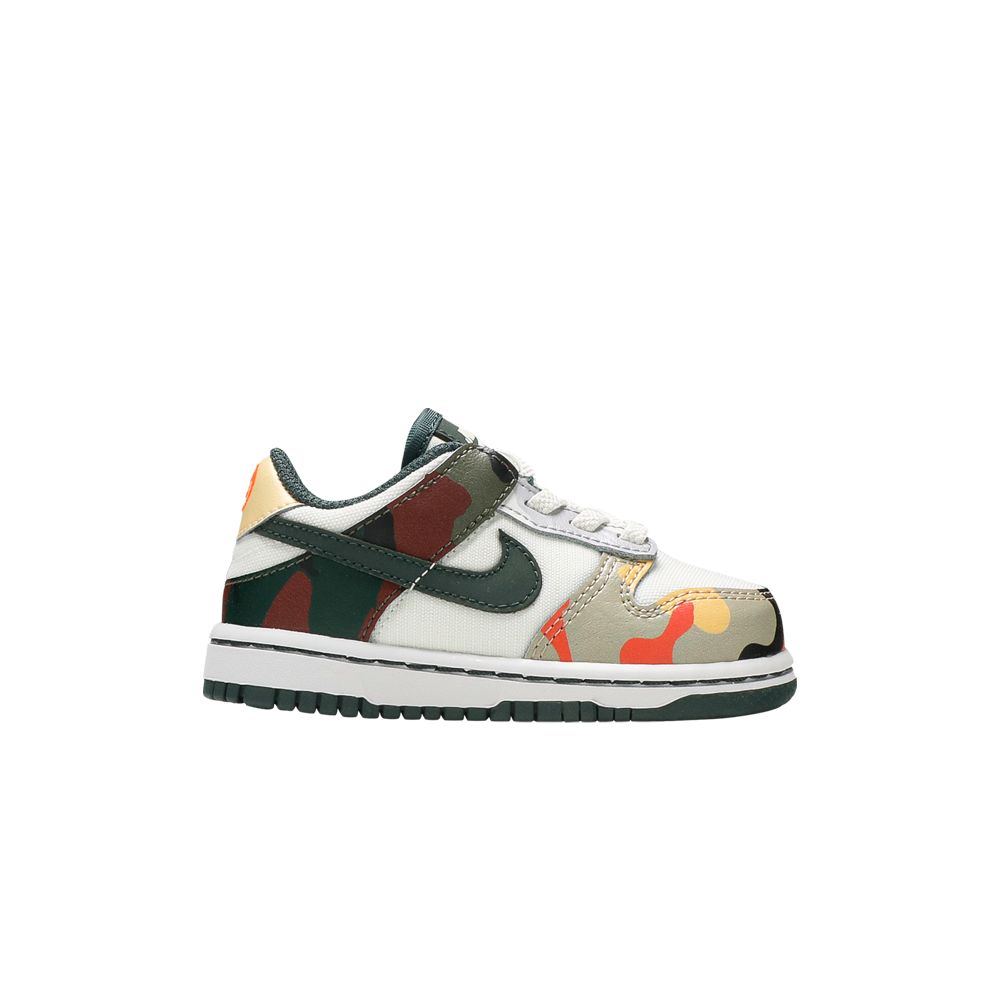 Pre-owned Nike Dunk Low Se Td 'sail Multi-camo' | Multi-color | Infant Size 5