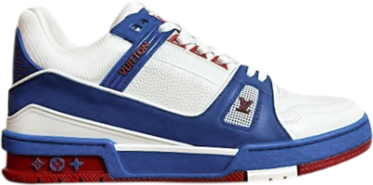 Louis Vuitton, Shoes, Louis Vuitton Trainer Sneaker White Red Blue 2