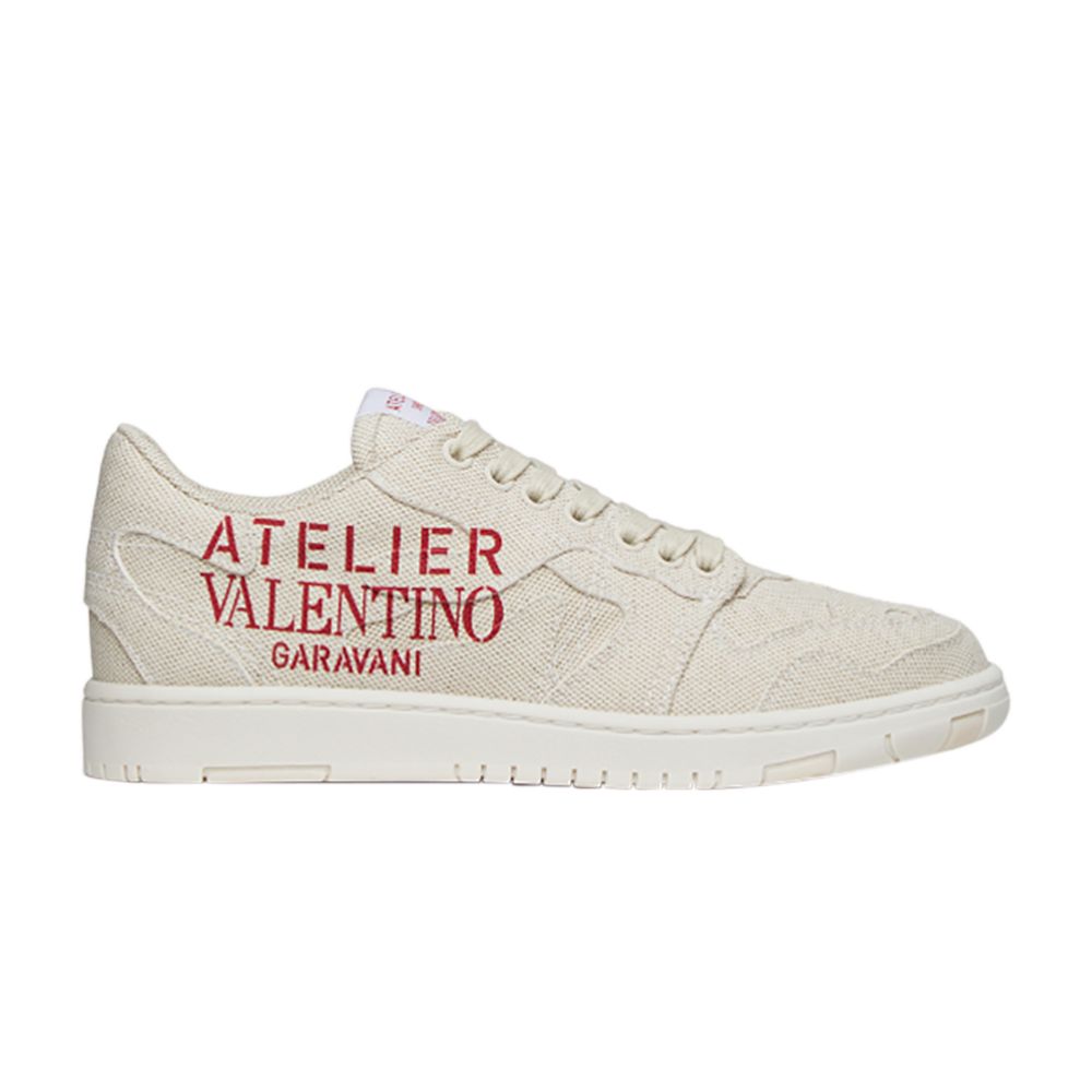Pre-owned Valentino Garavani Valentino Valentino Wmns Atelier 07 Sneaker 'cream Red' | Women's Size 37