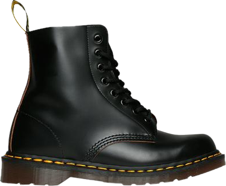 1460 Vintage Made In England Lace Up Boot 'Black Quilon'