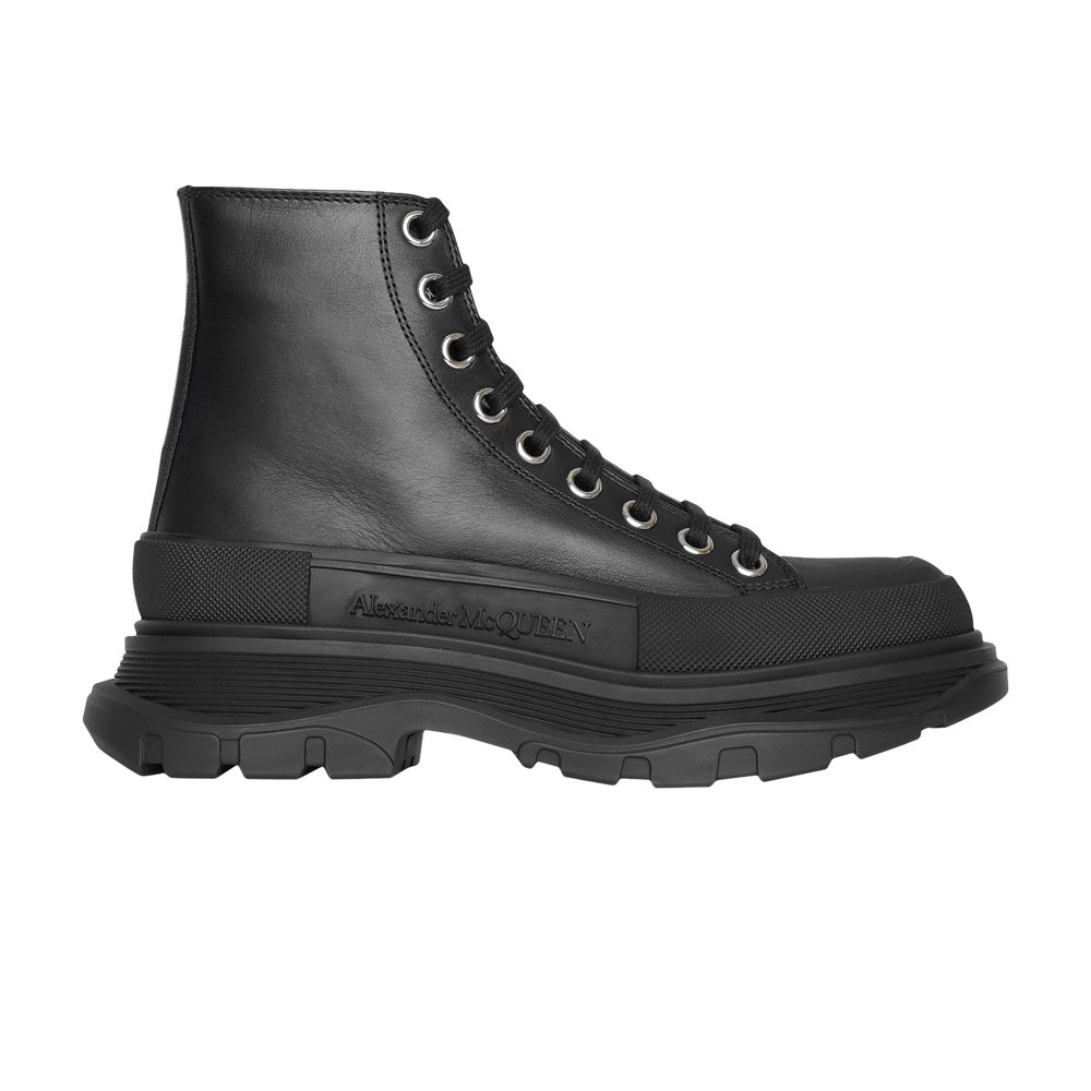 Pre-owned Alexander Mcqueen Wmns Tread Slick High 'black' | Women's Size 35.5