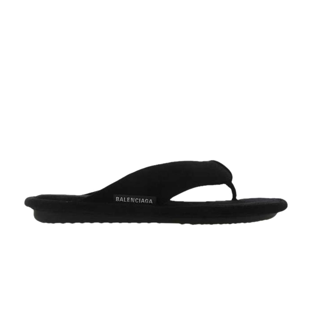 Balenciaga Wmns Soft Thong Slides 'Black Velvet' | Women's Size 35