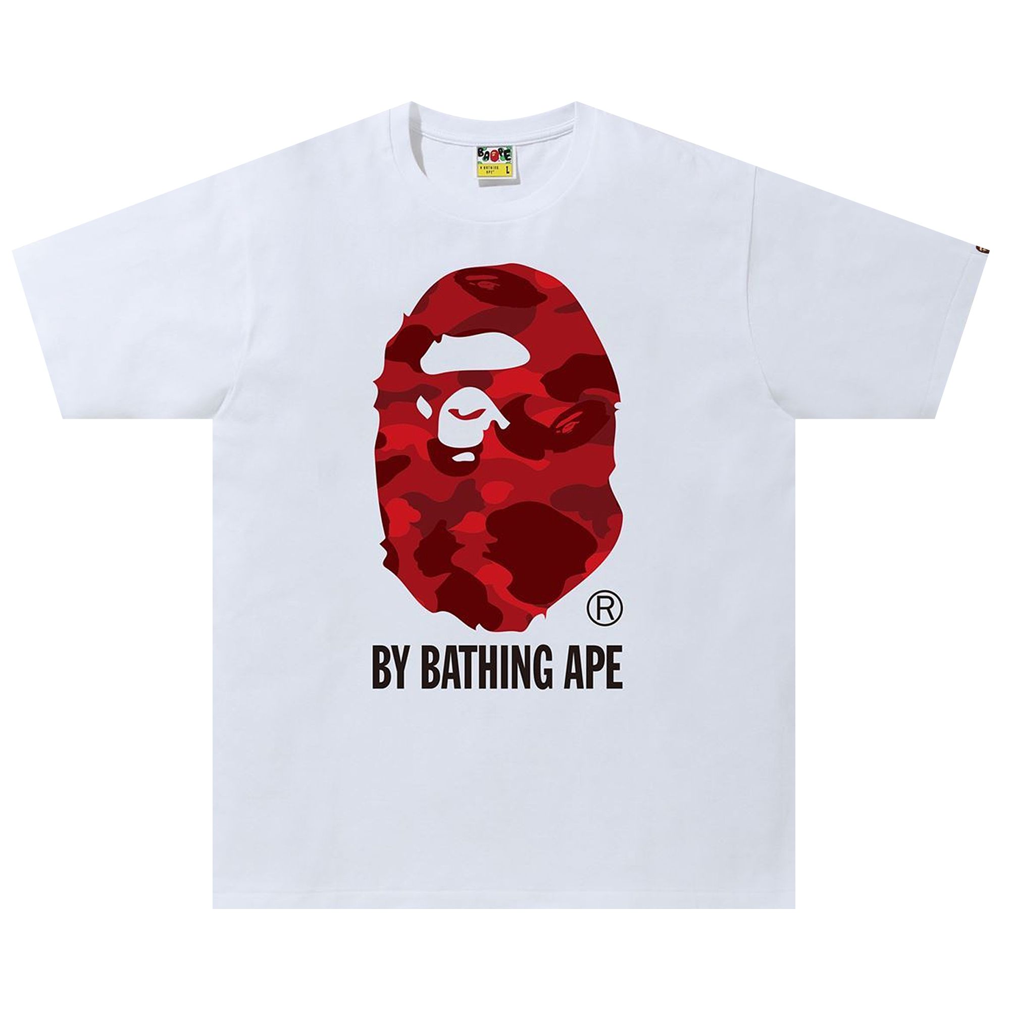 Pre-owned Bape Color Camo Tee 'white/red' | Men's Size S