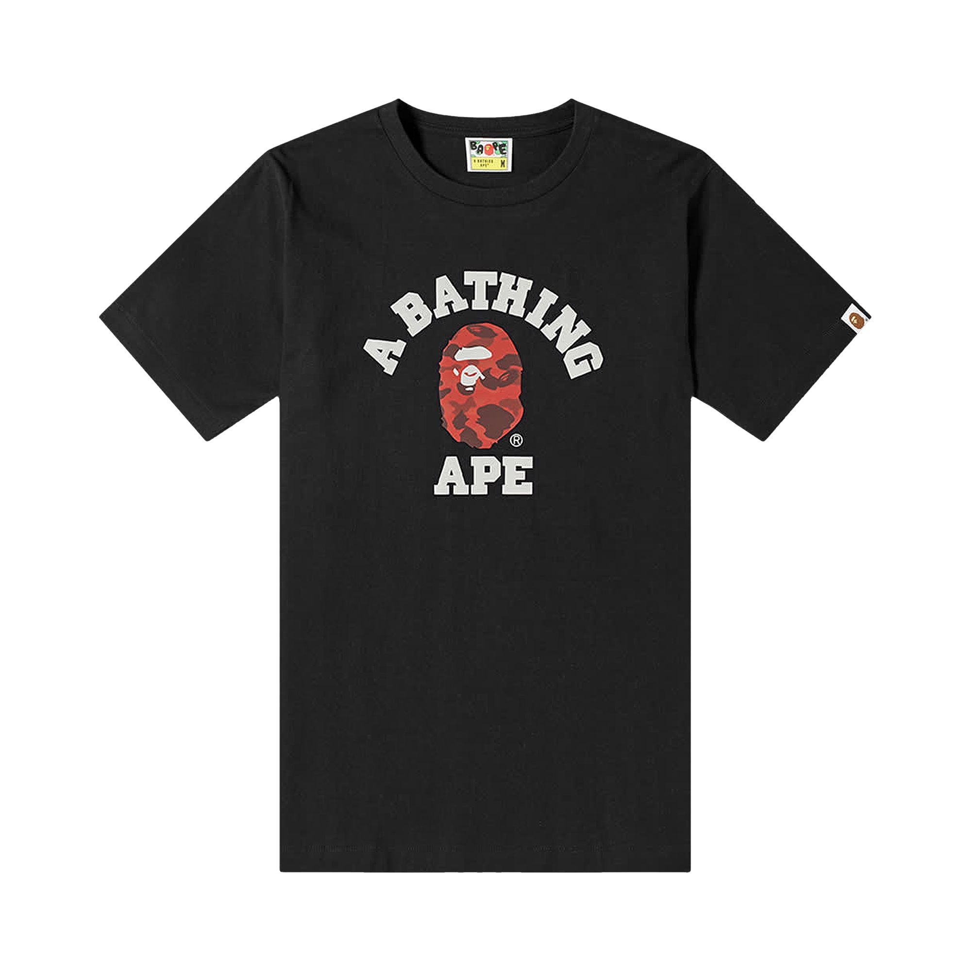 BAPE Reflector Color Camo College Tee 'Black/Red' | Men's Size XL