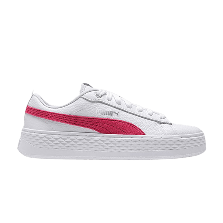 Buy Wmns Smash Platform Leather White Bright Rose 366487 20 GOAT AU
