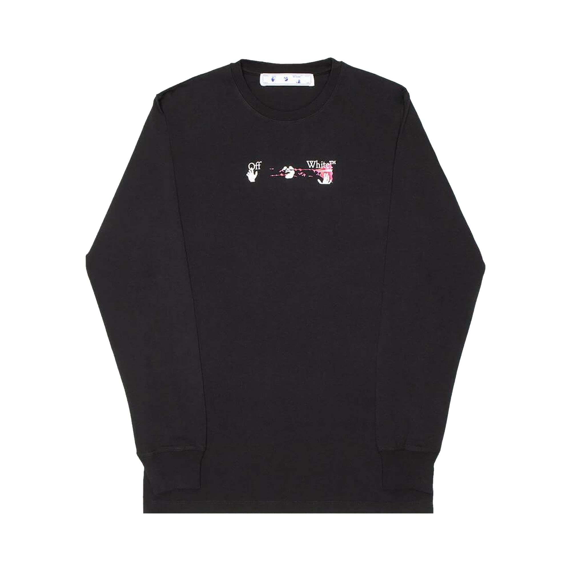 Pre-owned Off-white Acrylic Arrow Long-sleeve Tee 'black/fuchsia'