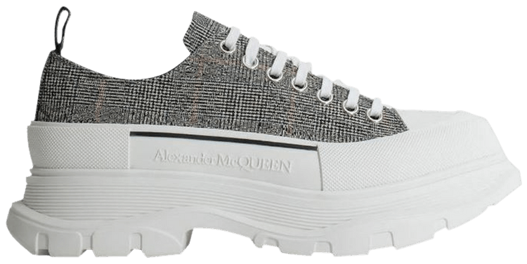 Alexander McQueen Tread Slick Lace Up Black White