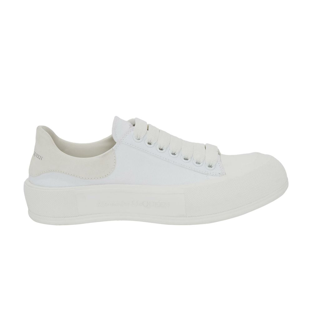Pre-owned Alexander Mcqueen Deck Lace-up Plimsoll 'white' | Men's Size 38