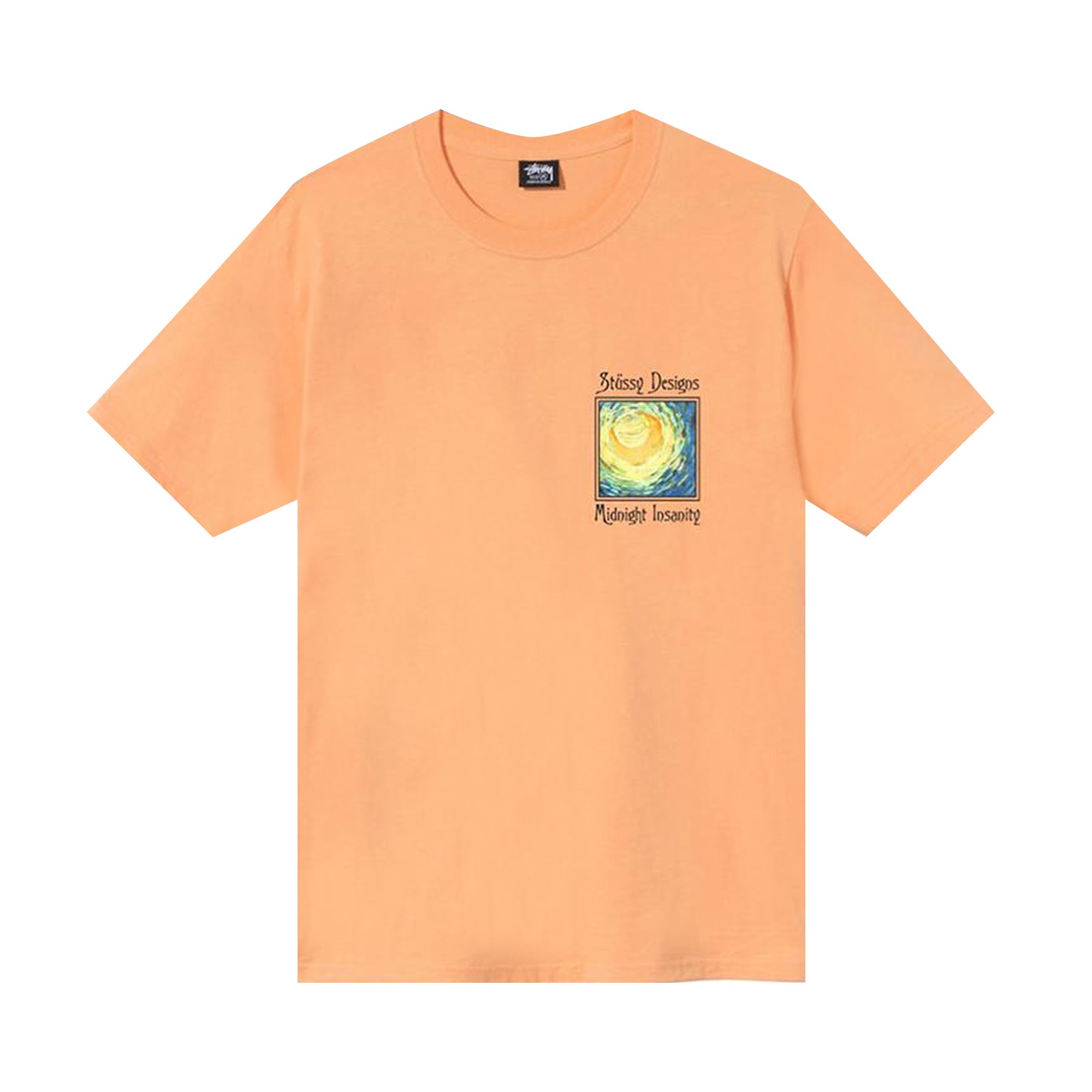 Pre-owned Stussy Midnight Insanity Tee 'peach' In Orange