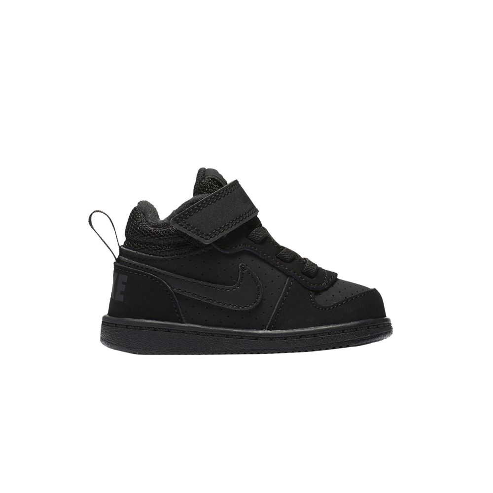 Pre-owned Nike Court Borough Mid Td 'triple Black' | Infant Size 3