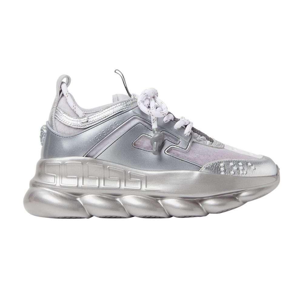 Pre-owned Versace Wmns Chain Reaction 'silver' | Women's Size 37.5