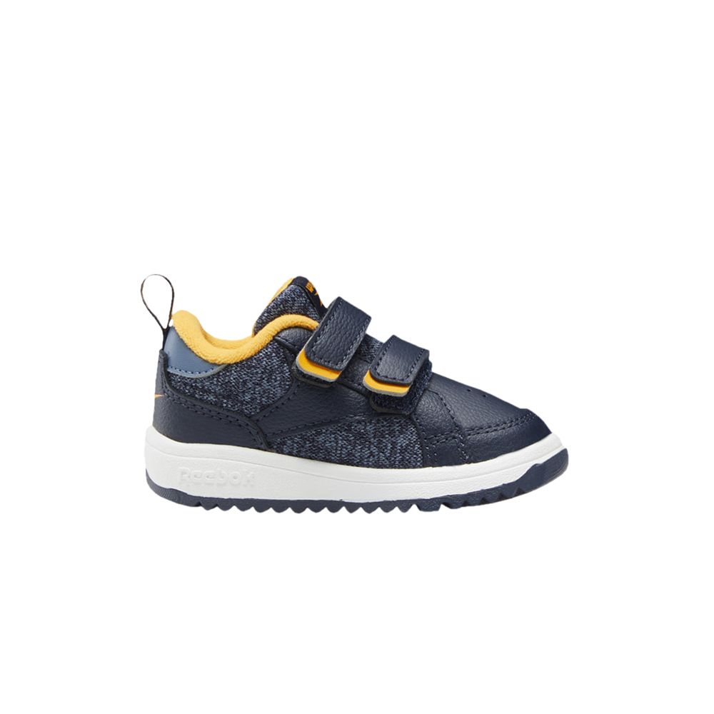 Pre-owned Reebok Weebok Clasp Low Toddler 'vector Navy Semi Solar Gold' | Blue | Infant Size 5
