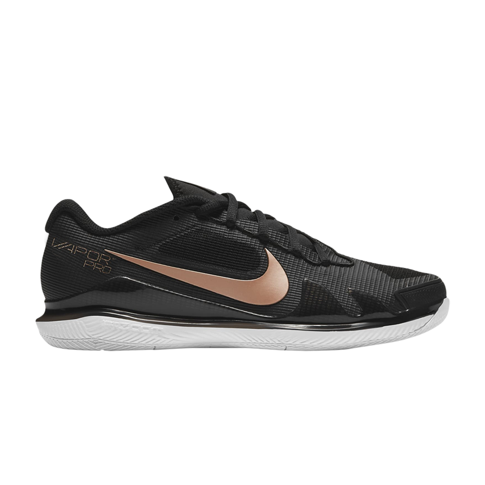 Pre-owned Nike Wmns Court Air Zoom Vapor Pro 'black Metallic Red Bronze'