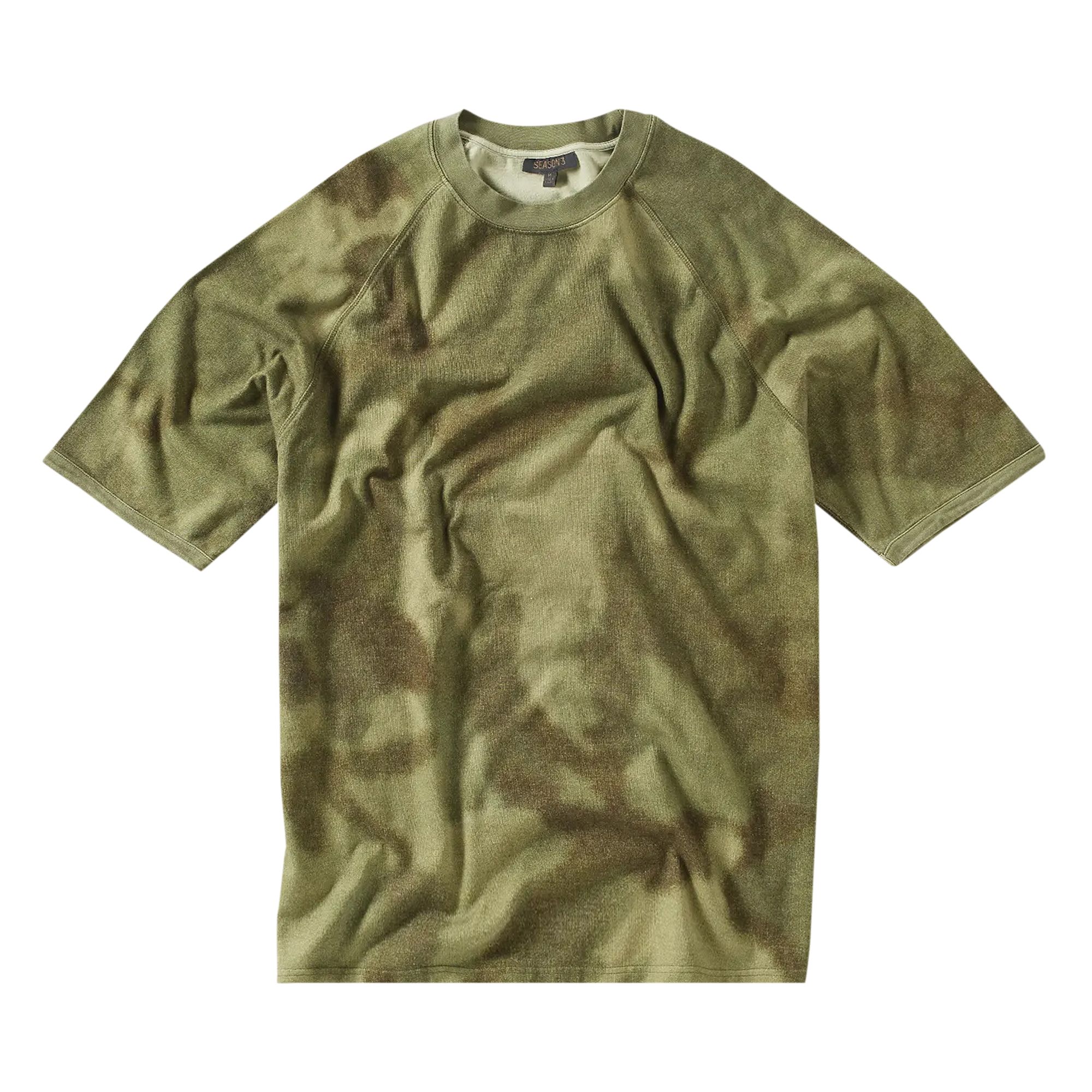 Pre-owned Yeezy Season 3 Raglan Knit Camo T-shirt 'camo' | Multi-color | Men's Size S In Multicolor