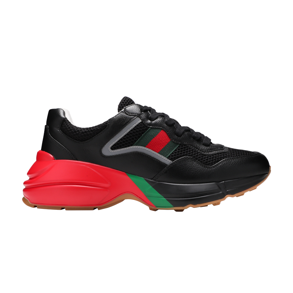 Pre-owned Gucci Rhyton 'black Red Green Reflective'