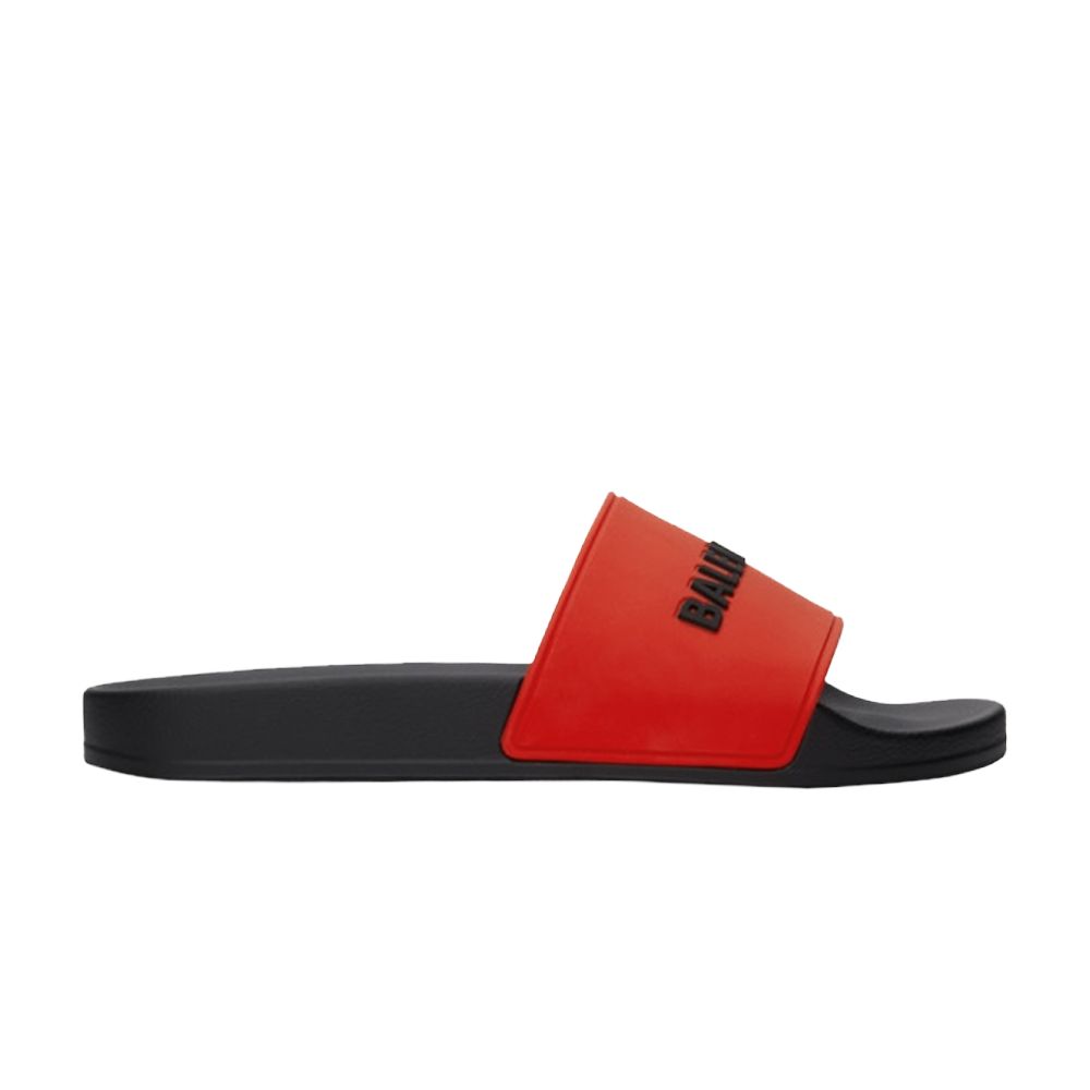 Pre-owned Balenciaga Pool Slides 'blood Red' | Men's Size 43