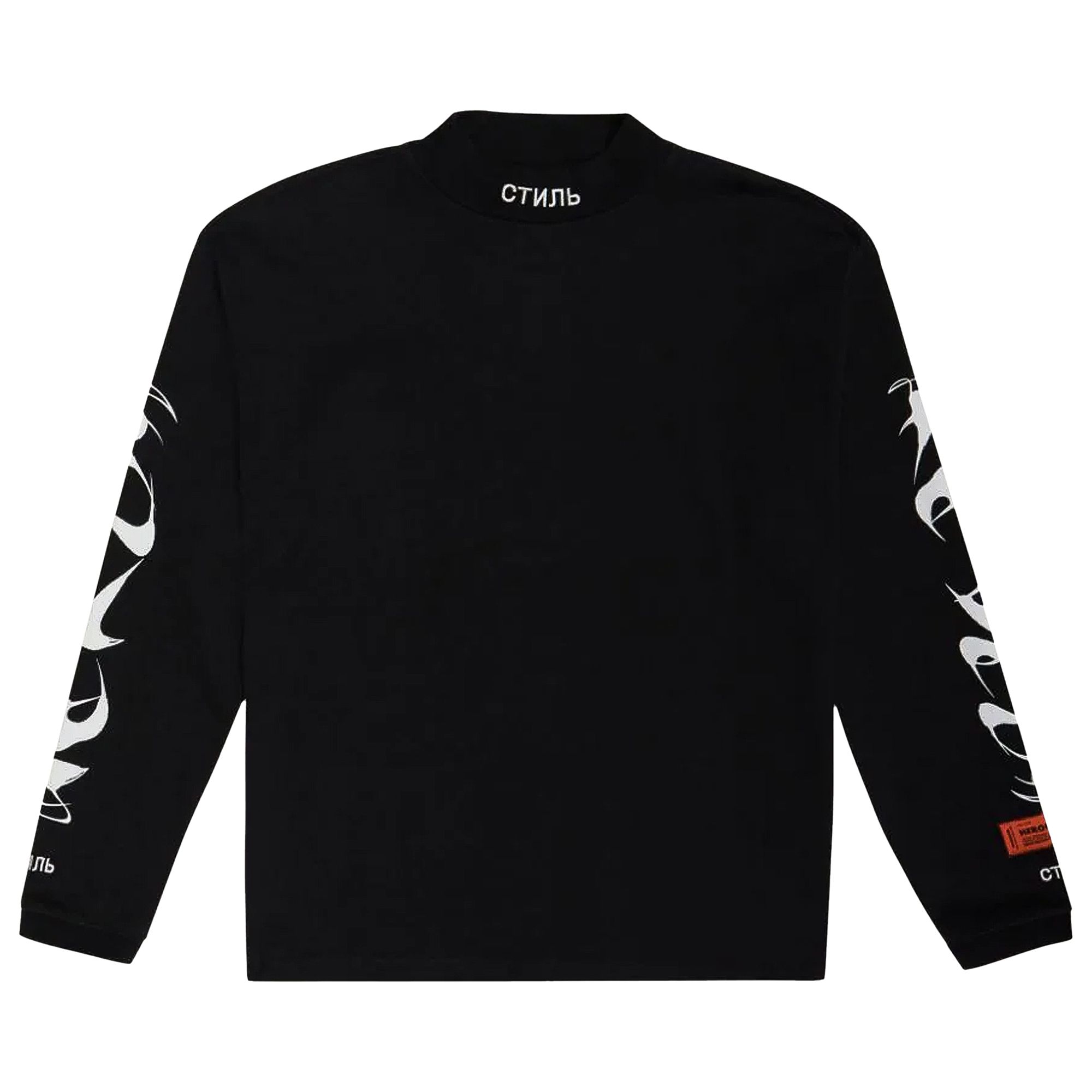 Pre-owned Heron Preston Hp Brush Long-sleeve Turtleneck 'black/white' | Men's Size Xxl