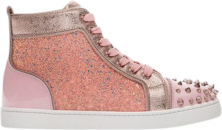❌SOLD❌Louboutin Pink Glitter Sneakers  Christian louboutin shoes,  Christian louboutin boots, Cute shoes