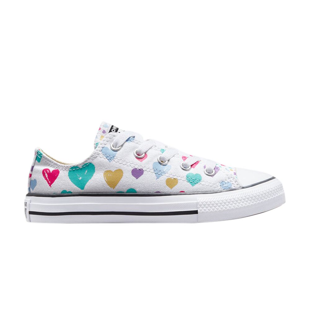 Pre-owned Converse Chuck Taylor All Star Low Gs 'hearts' | White | Kid's Size 2