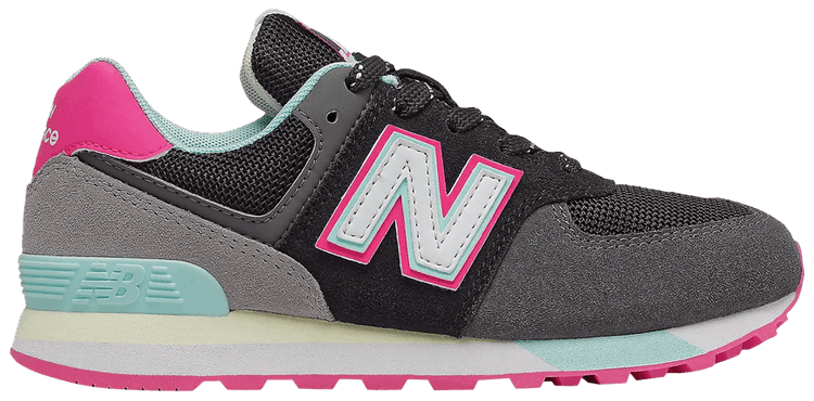 New Balance 574 Little Kid Black Pink Glow