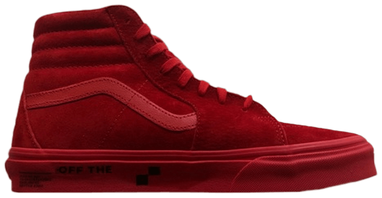 All red vans deals high top