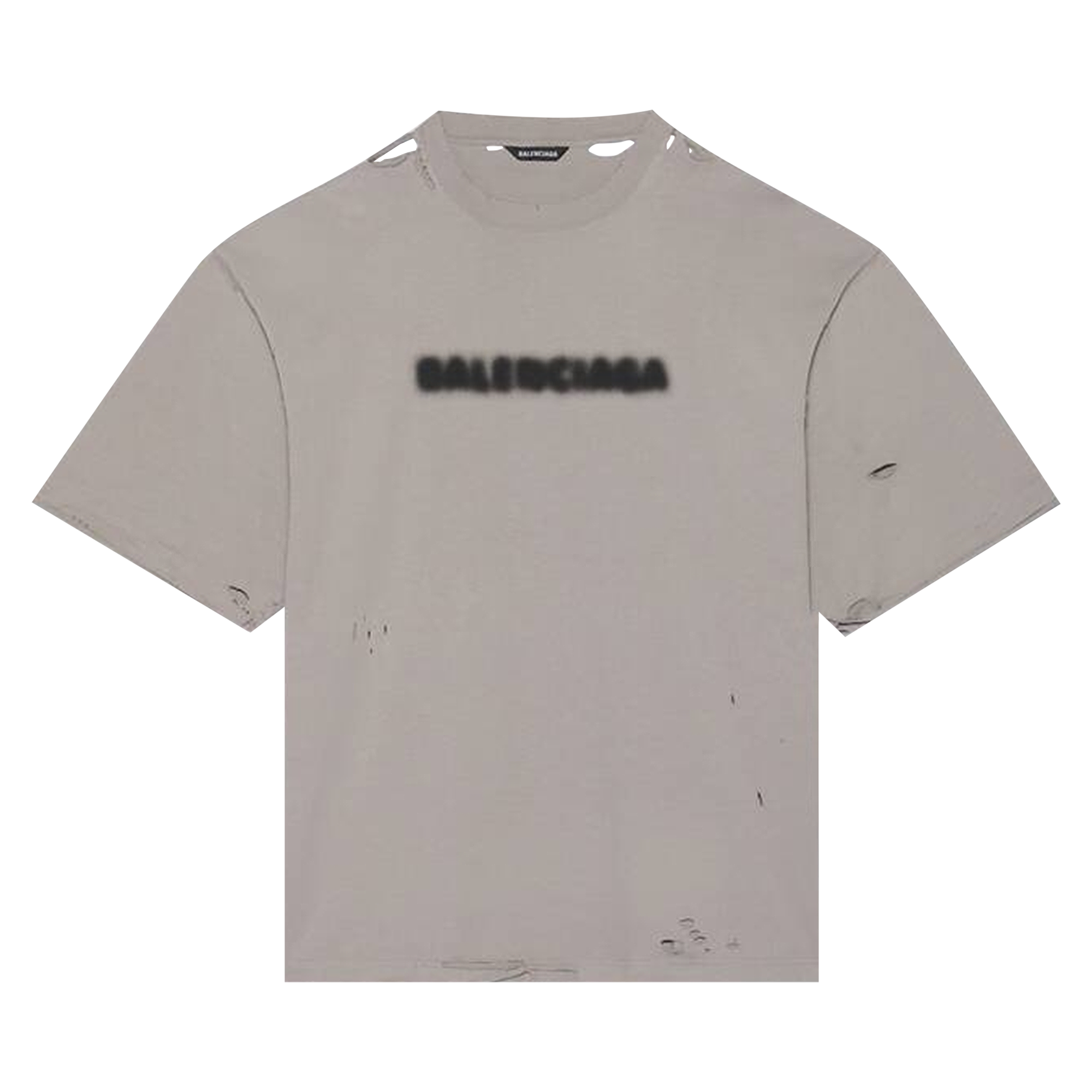 Pre-owned Balenciaga Blurry Wide Fit T-shirt 'steel Grey/black'