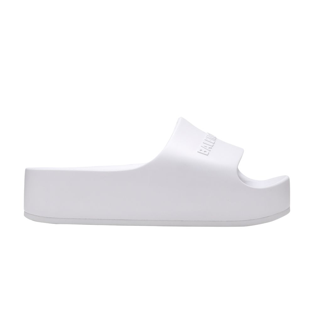 Pre-owned Balenciaga Wmns Chunky Slides 'optic White' | Women's Size 35