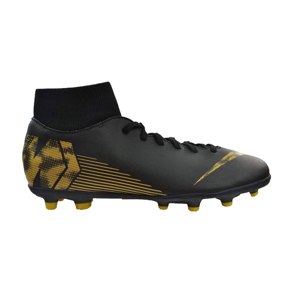 Pre-owned Nike Mercurial Superfly 6 Club Mg 'black Metallic Gold' In Red