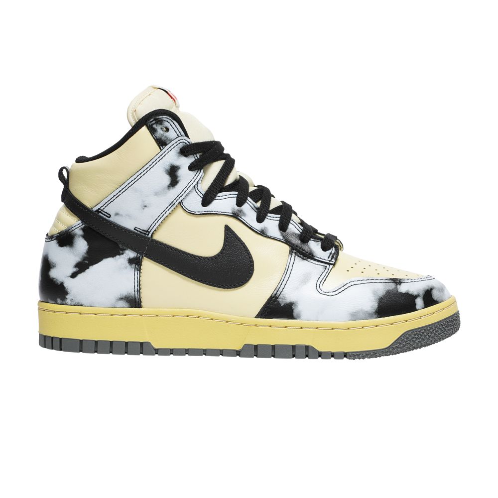 Nike Dunk High 1985 'Black Acid Wash' | Yellow | Men's Size 4.5