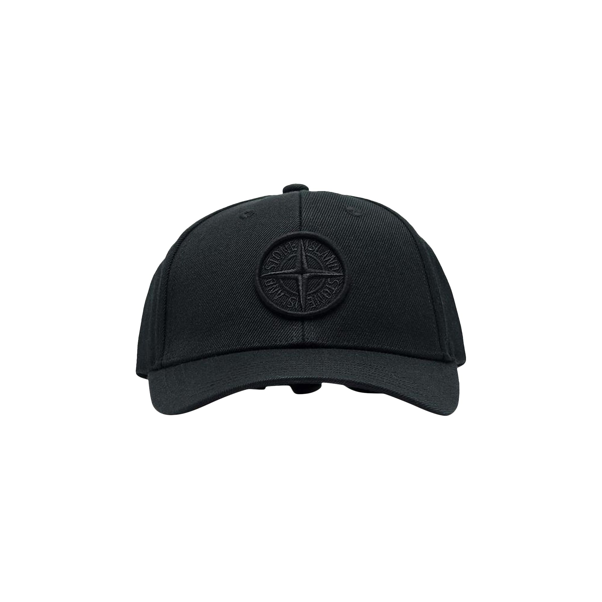 Pre-owned Stone Island Six Panel Logo Cap 'black' | Men's Size Onesize