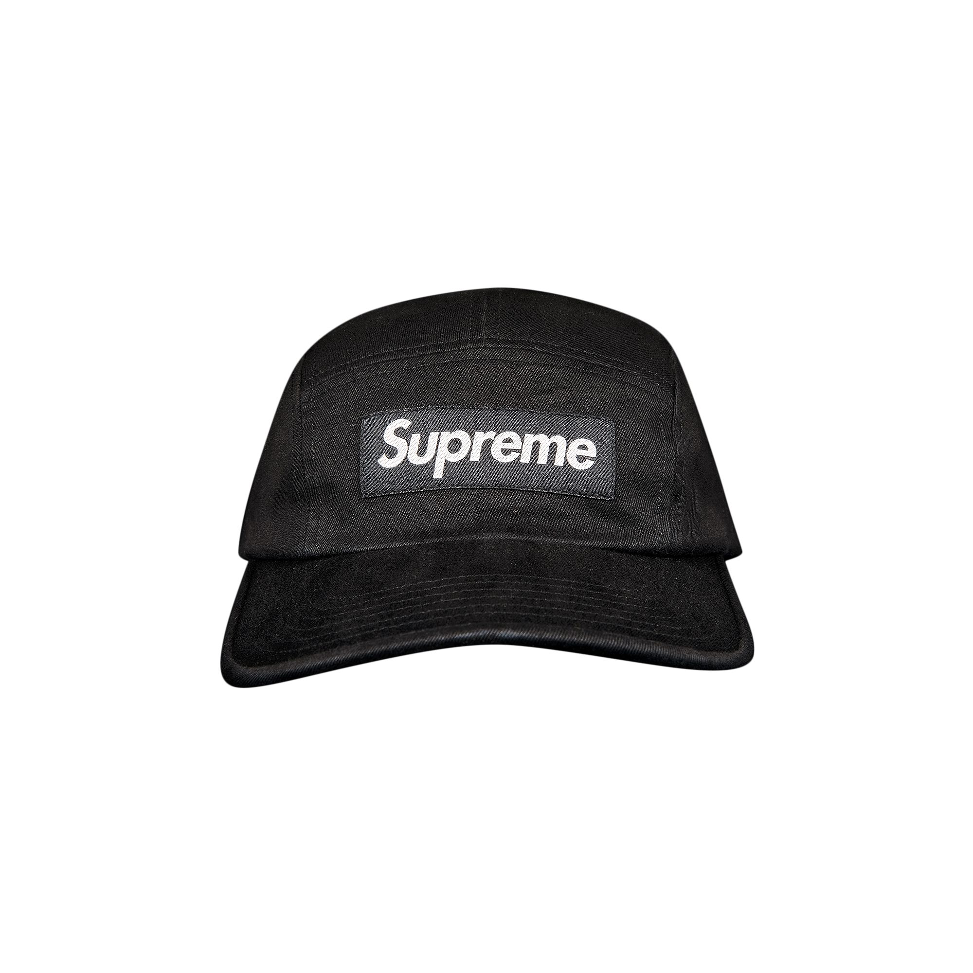 Supreme Washed Chino Twill Camp Cap 'Black' | Men's Size Onesize