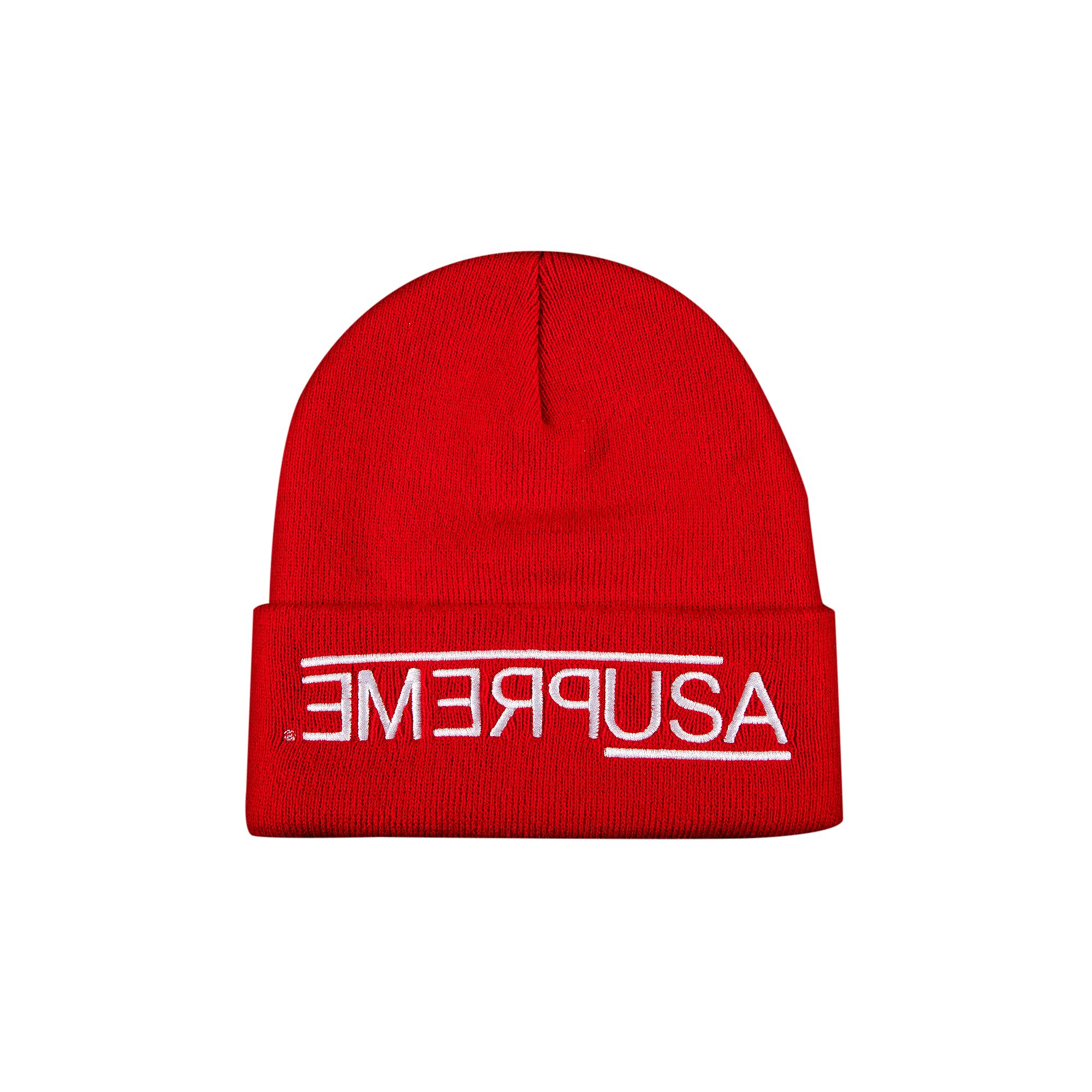 Supreme USA Beanie 'Red' | Men's Size Onesize