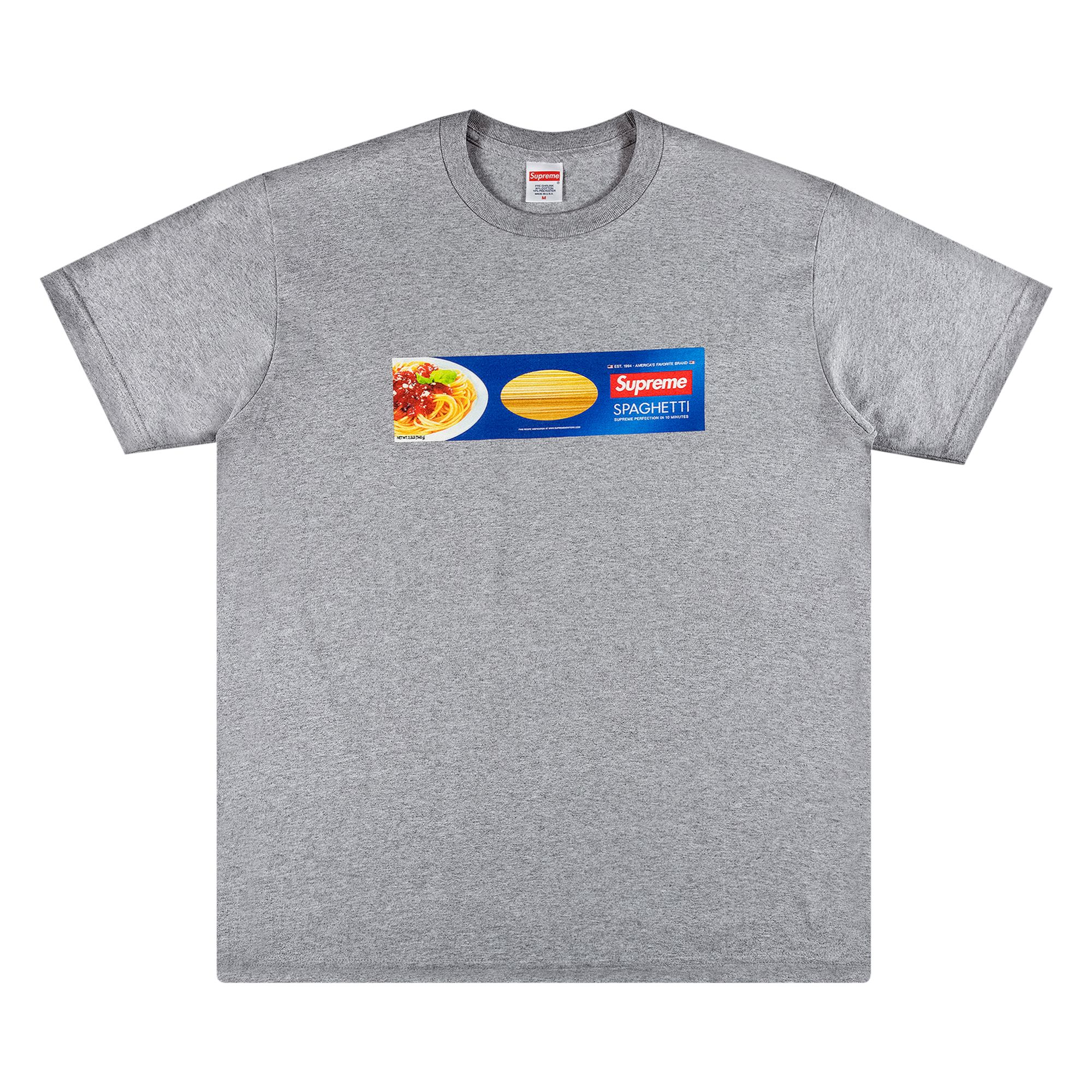 Supreme Spaghetti Tee 'Heather Grey' | Men's Size 2XL
