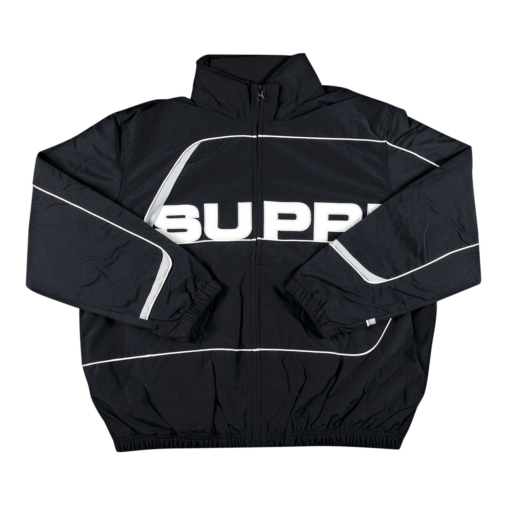 Supreme S Paneled Track Jacket 'Black' | Men's Size M
