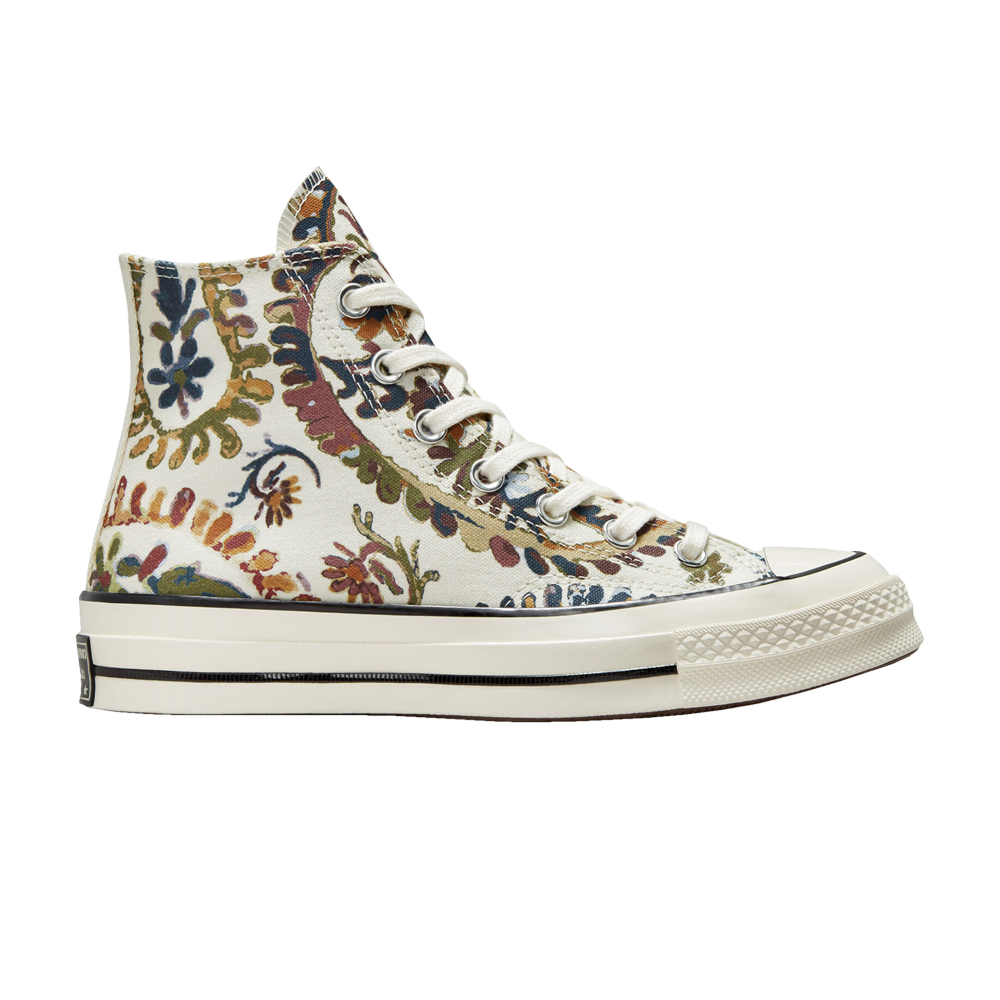 Pre-owned Converse Wmns Chuck 70 High 'fall Florals - Egret' In White