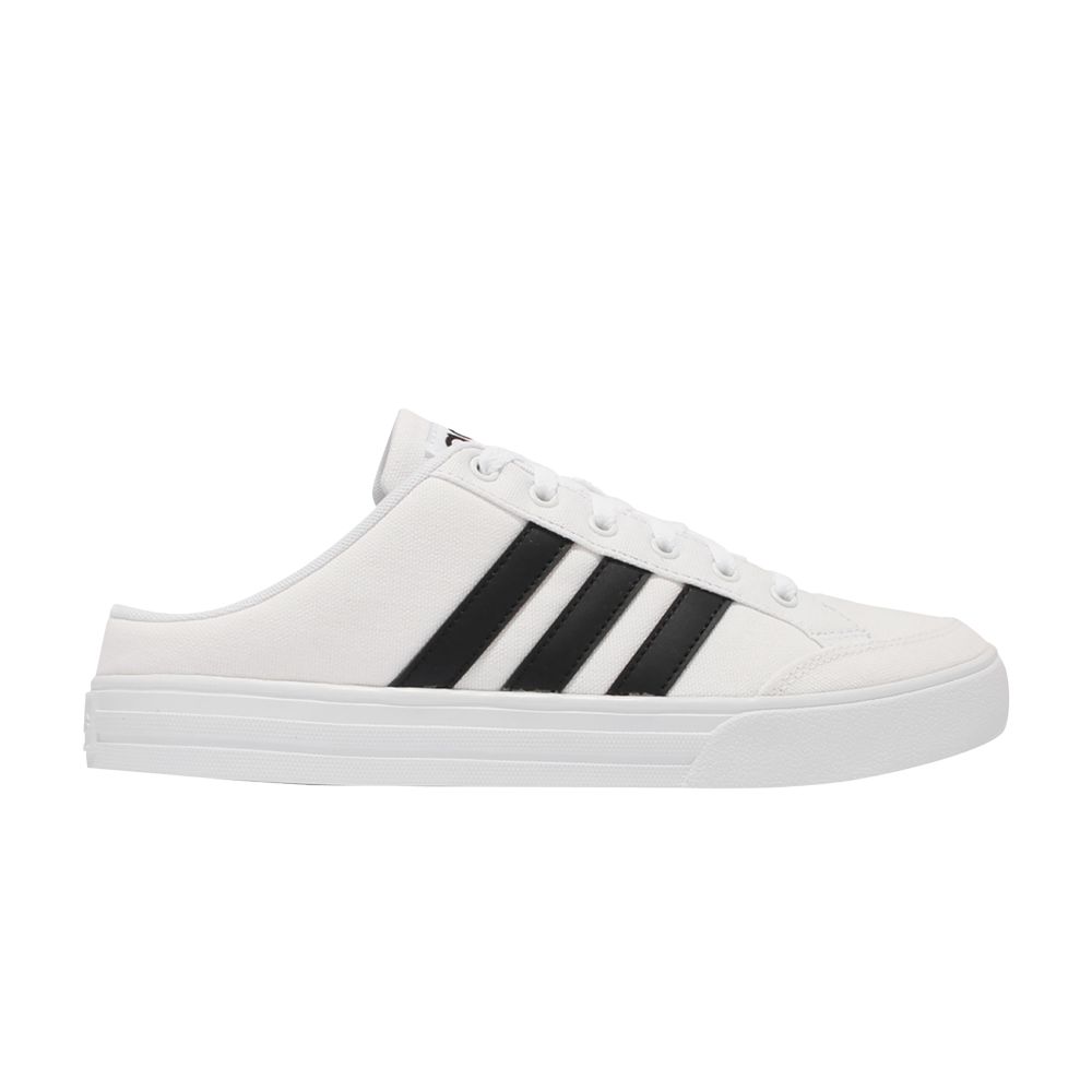 Pre-owned Adidas Originals Vs Set Mule 'white Black'