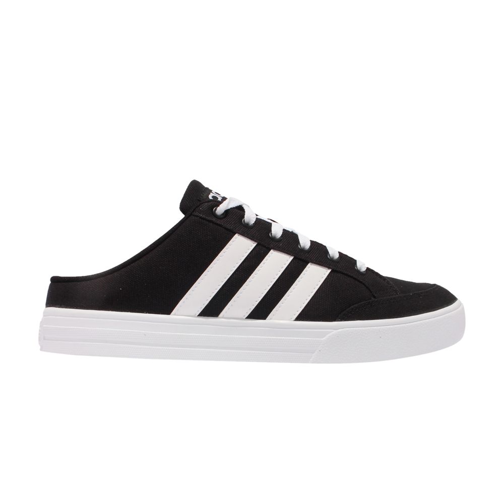 Pre-owned Adidas Originals Vs Set Mule 'black White'