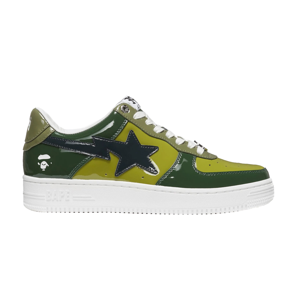 Pre-owned Bape Sta Low M1 'color Camo Combo - Olive Drab' In Green