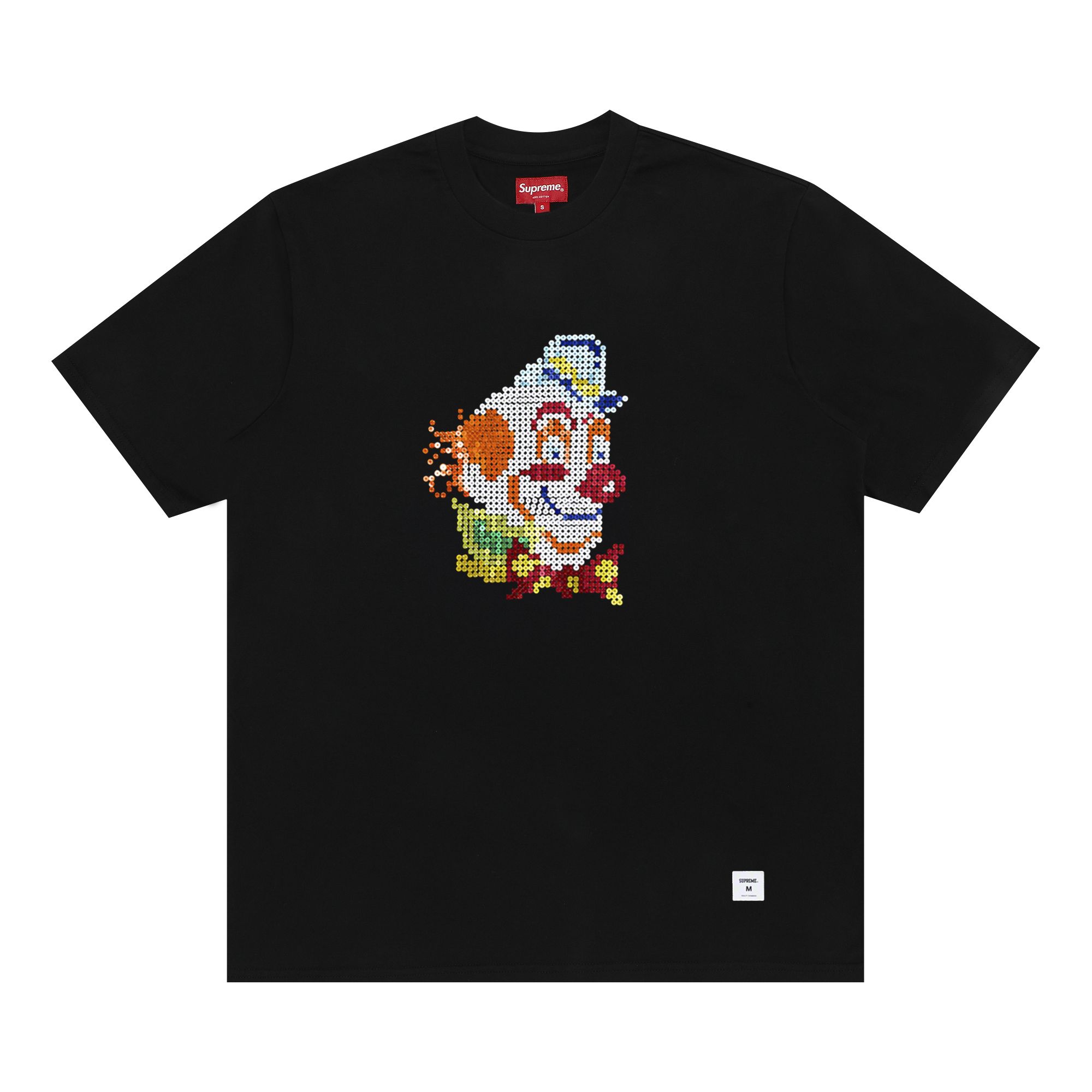 Supreme Clown Sequin Short-Sleeve Top 'Black' | Men's Size XL