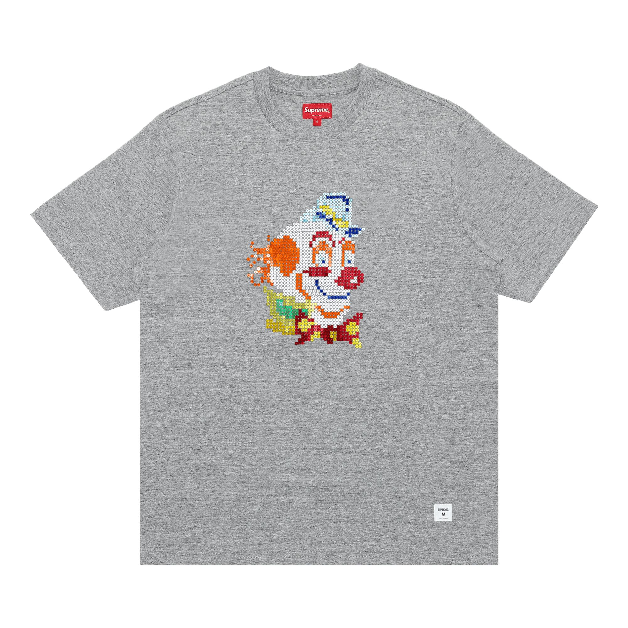 Supreme Clown Sequin Short-Sleeve Top 'Heather Grey' | Men's Size L