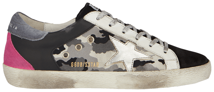 Golden Goose Wmns Superstar Double Quarter Black Camo