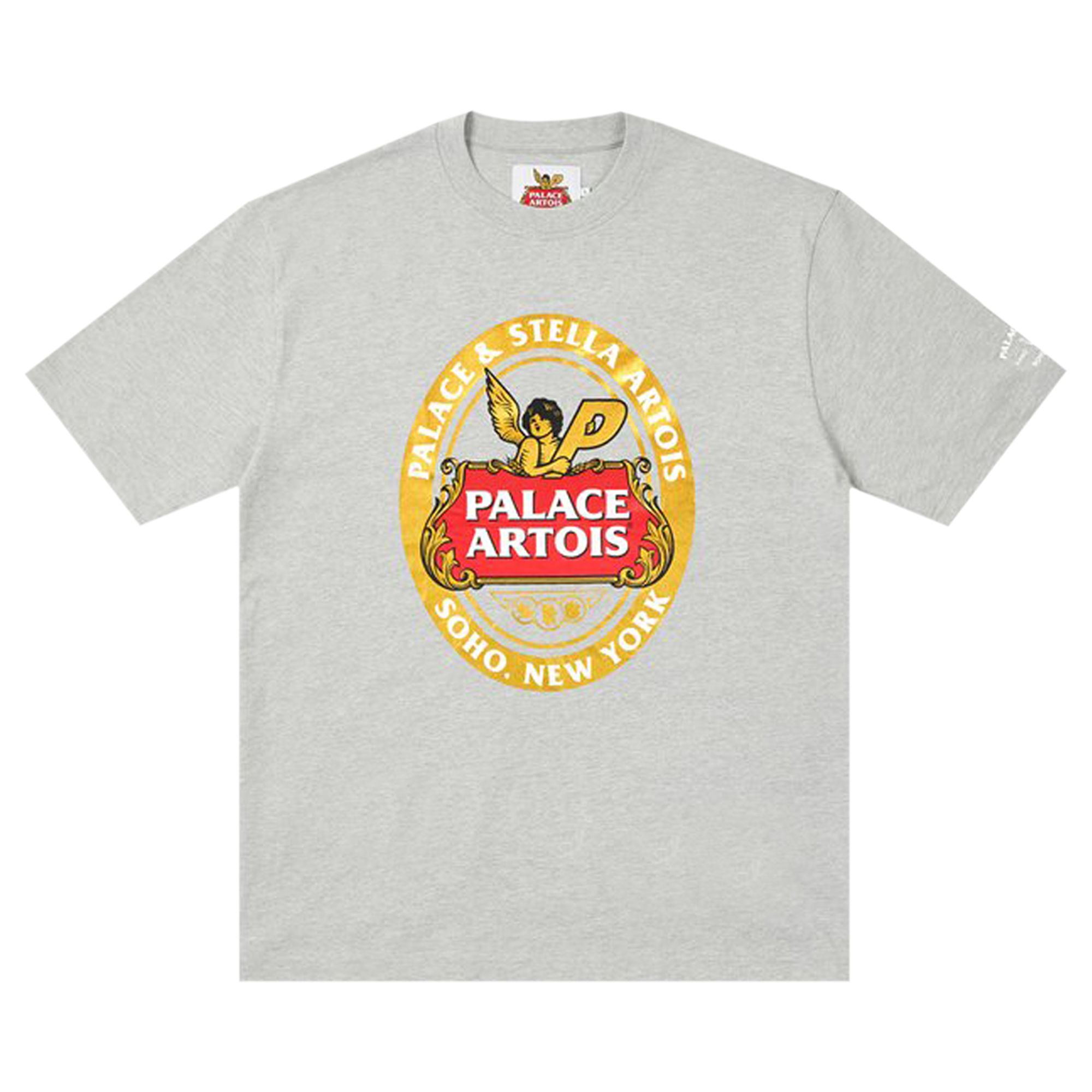 Palace x Stella Artois Coaster T-Shirt 'Grey Marl' | Men's Size L