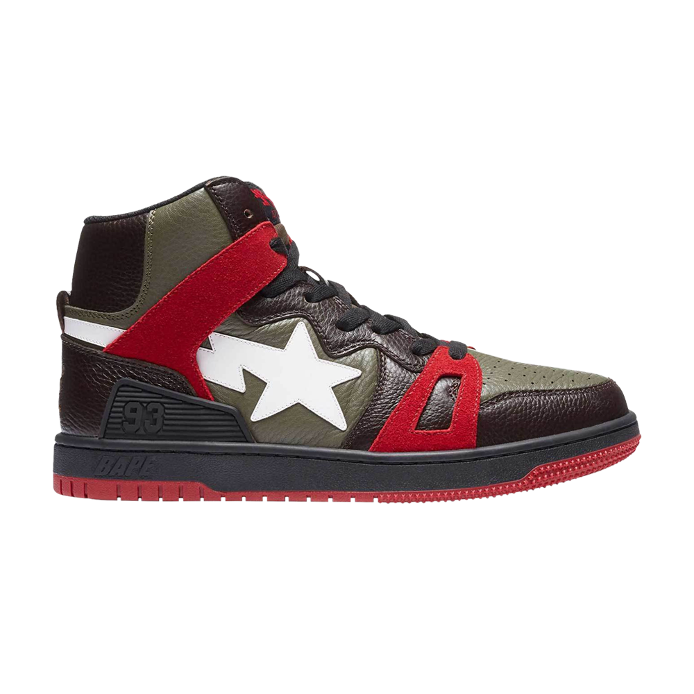 Pre-owned Bape Sta 93 Hi 'oliver Brown Red' In Green