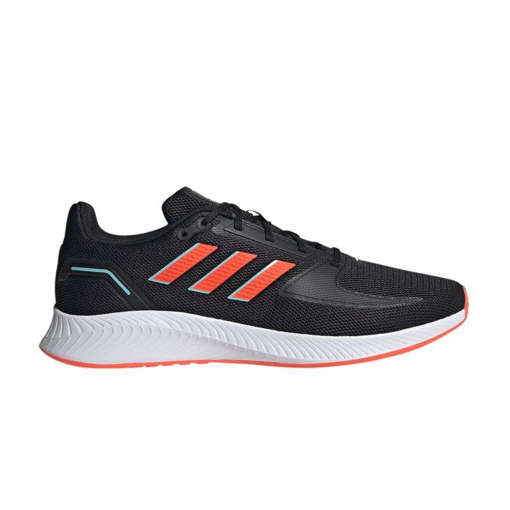 adidas Run Falcon 2.0 'Black Solar Red' | Grey | Men's Size 6.5