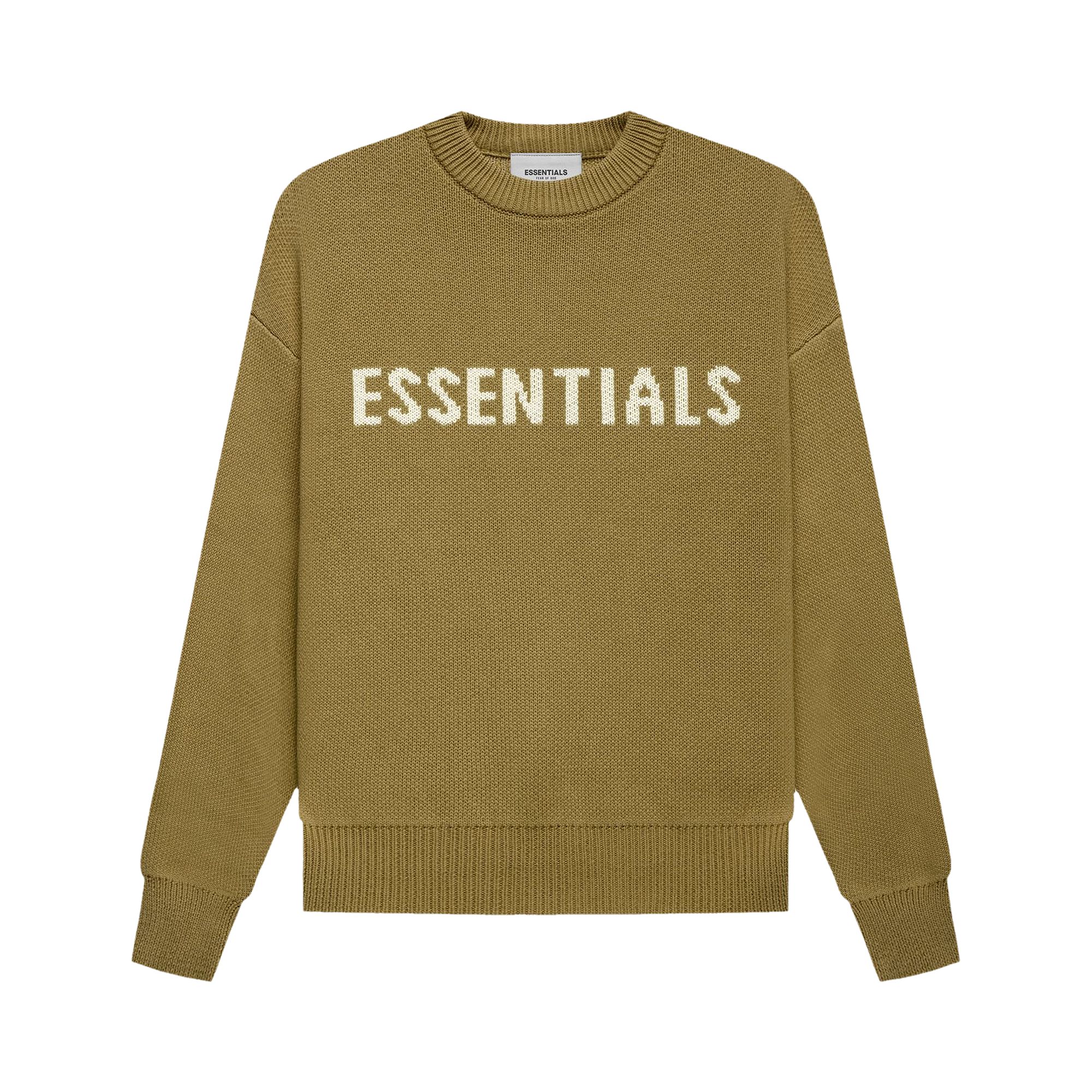 Fear of God Essentials Kids Knit Pullover 'Amber' | Yellow | Kid's Size 14.5