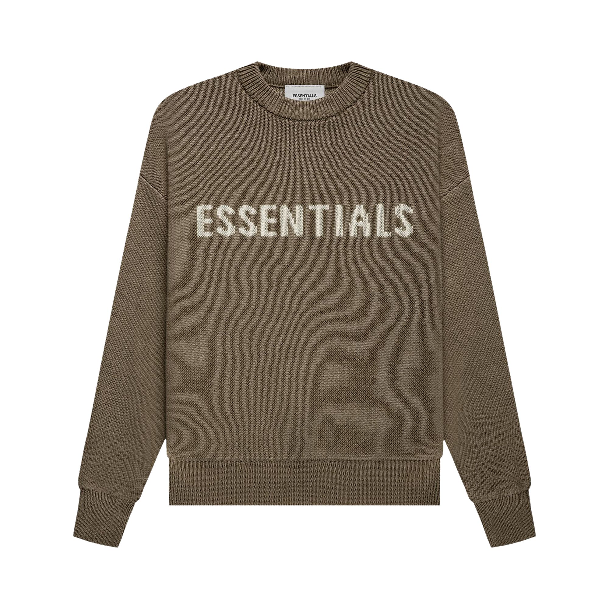 Pre-owned Essentials Fear Of God  Kids Knit Pullover 'harvest' | Brown | Kid's Size -6.5