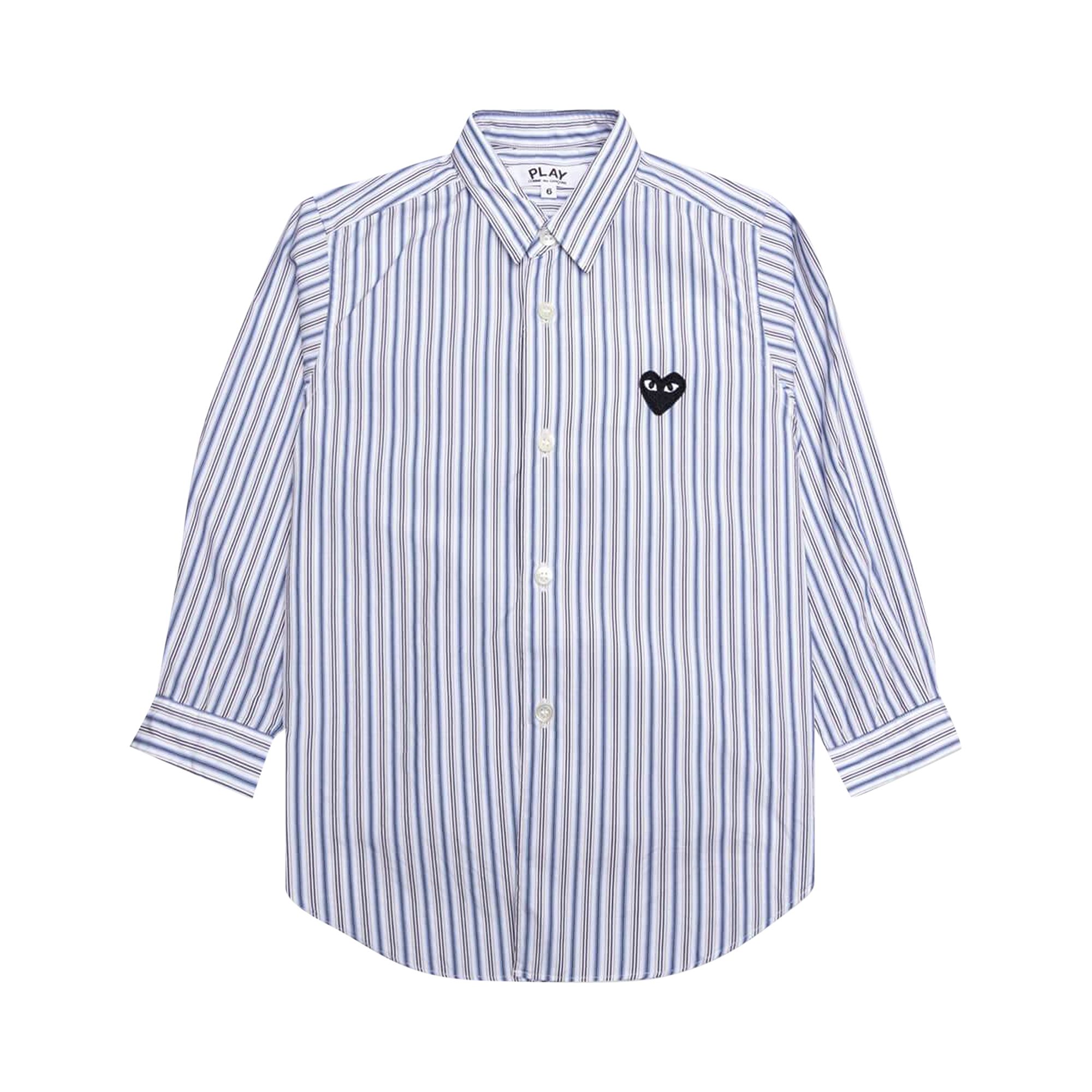Pre-owned Comme Des Garçons Play Striped Shirt 'blue/white/black' | Multi-color | Kid's Size 6